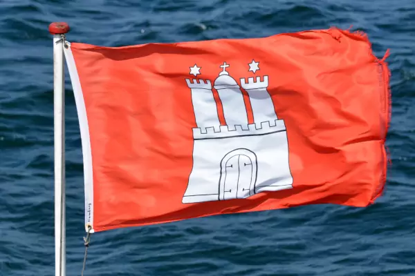 Coverband Hamburg - Hamburg Flagge mit Wappen
